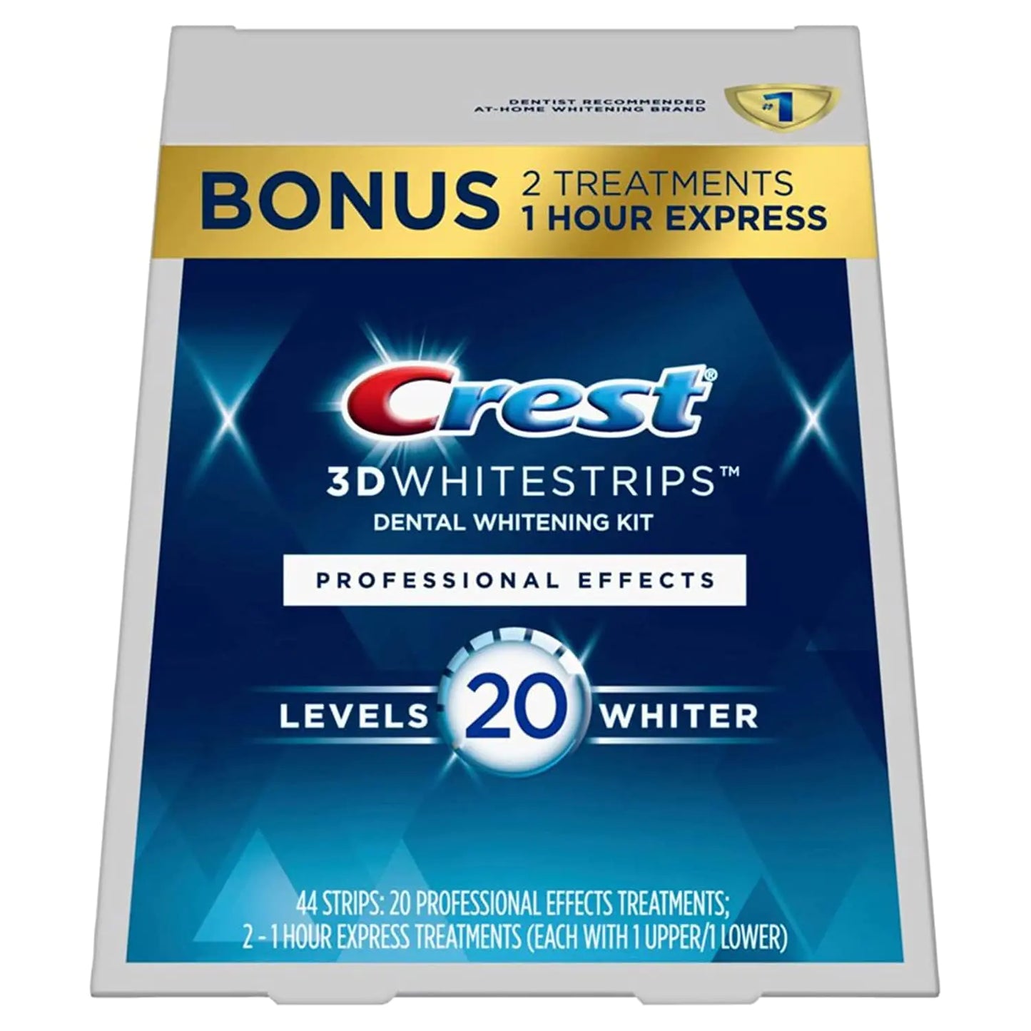 Crest 3D Whitestrips Professional Effects Whitestrip 3D White Teeth Whitening Strip Kit 44 Strips (22 Count Pack) Crest Teeth Whitening Strips Teeth Whitening Kit
